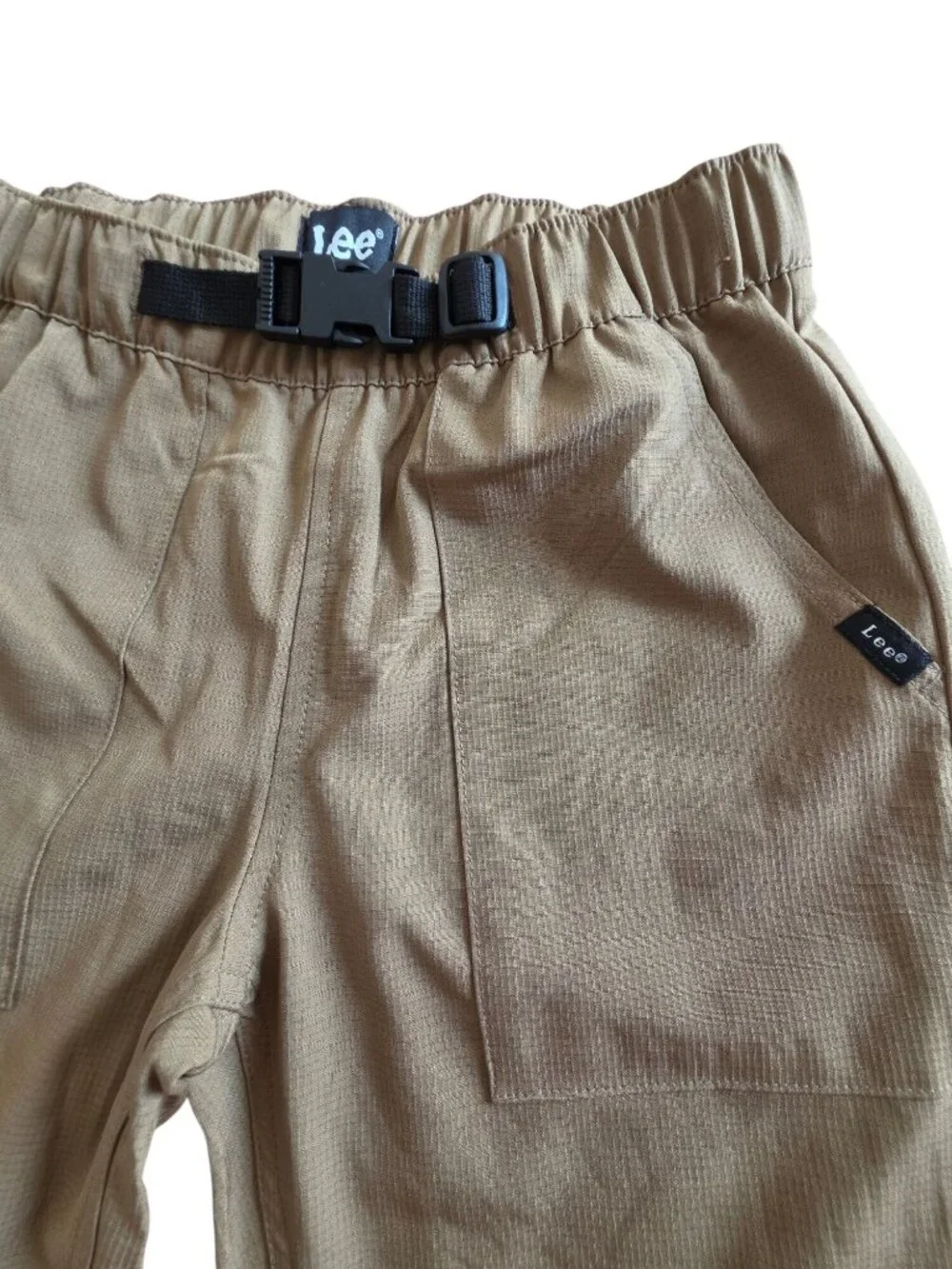 Lee Boys Khaki Elastic Waist Cargo Shorts With Built-In Belt M (10/12) Regular - Picture 6 of 7